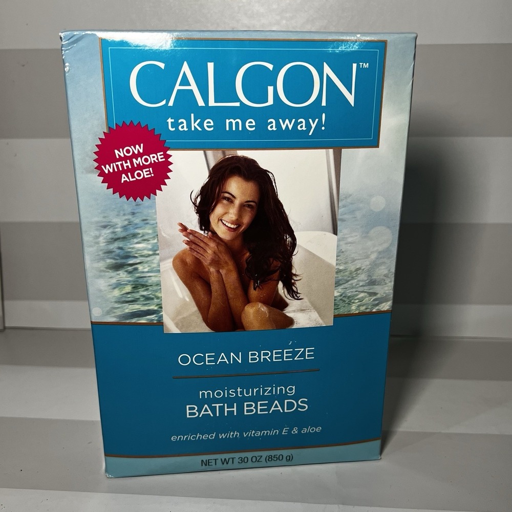 Calgon Bath Beads Ocean Breeze Scent with Aloe Vera 30 Oz/850G